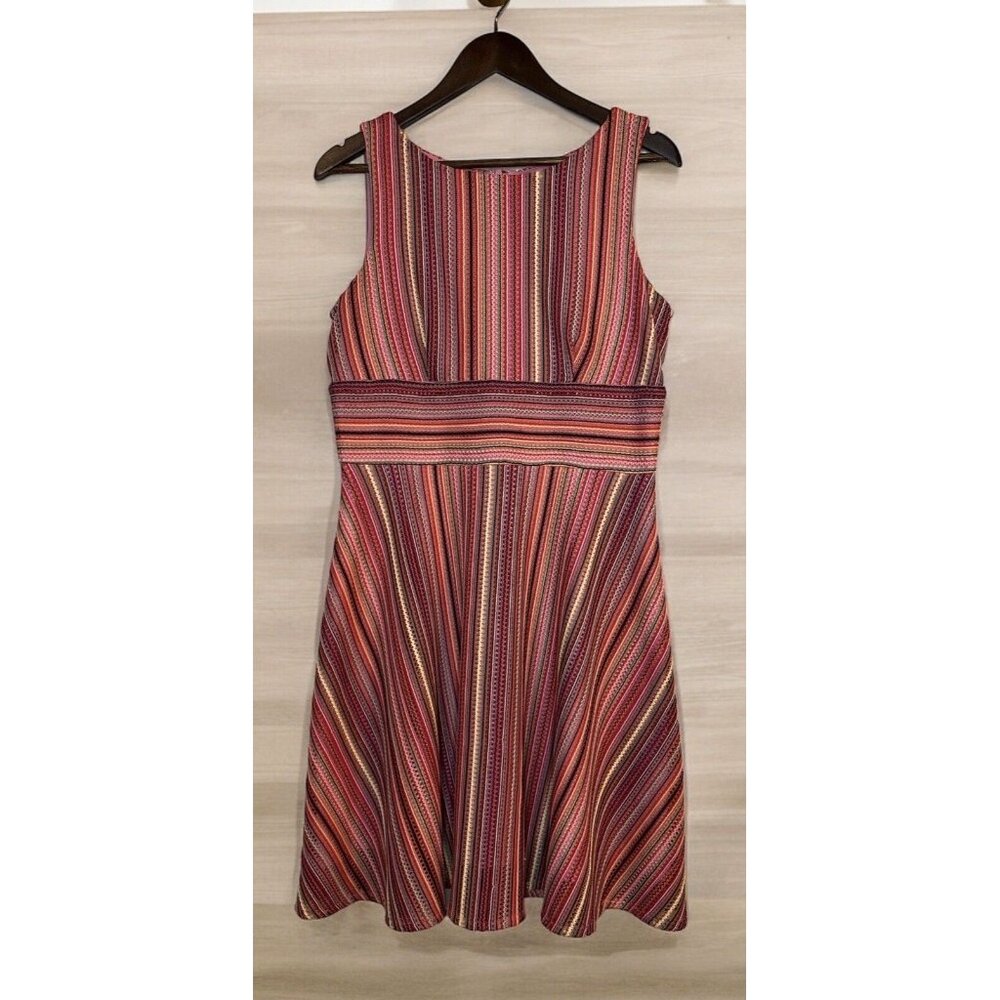 Gabby Skye Dress Multicolor Crotchet Fit and Flare Sleeveless  SZ 10 ($128)